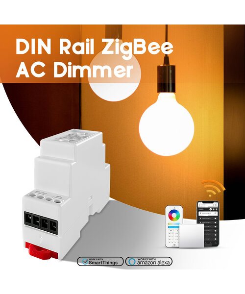 GLEDOPTO Din Rail Zigbee AC Dimmer voor Dimbare LED lampen en TRIAC Drivers