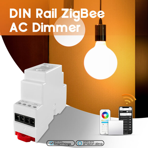 GLEDOPTO Din Rail Zigbee AC Dimmer voor Dimbare LED lampen en TRIAC Drivers