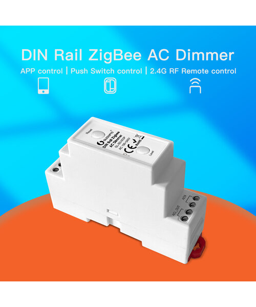 GLEDOPTO Din Rail Zigbee AC Dimmer voor Dimbare LED lampen en TRIAC Drivers