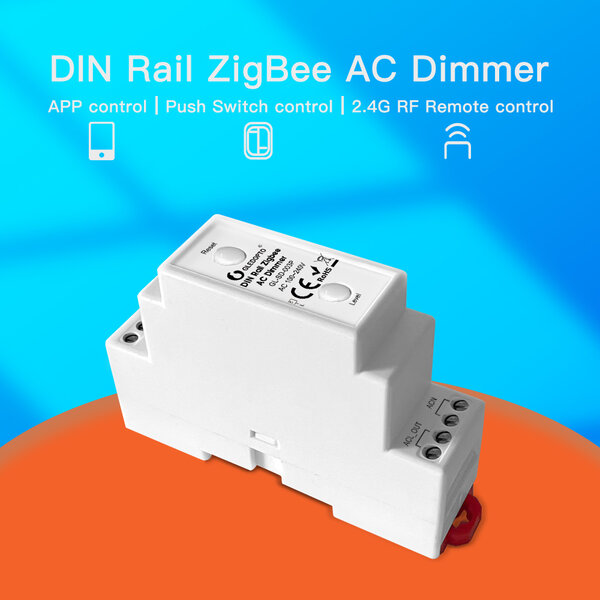 GLEDOPTO Din Rail Zigbee AC Dimmer voor Dimbare LED lampen en TRIAC Drivers