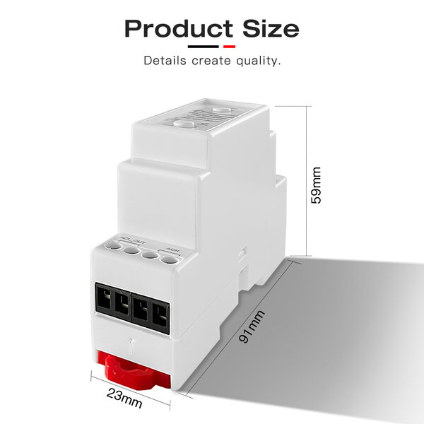 GLEDOPTO Din Rail Zigbee AC Dimmer voor Dimbare LED lampen en TRIAC Drivers