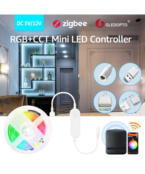 GLEDOPTO RGB+CCT Zigbee PRO mini controller 12V