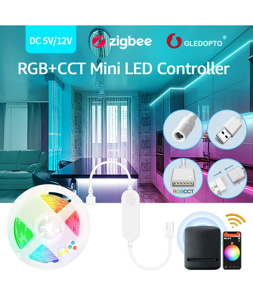 GLEDOPTO RGB+CCT Zigbee PRO mini controller 12V