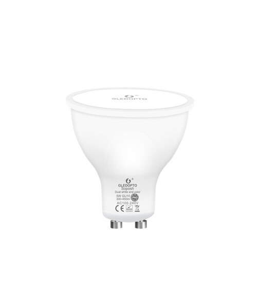 GLEDOPTO Zigbee PRO Color and White 5 Watt GU10 Spot 120° lens