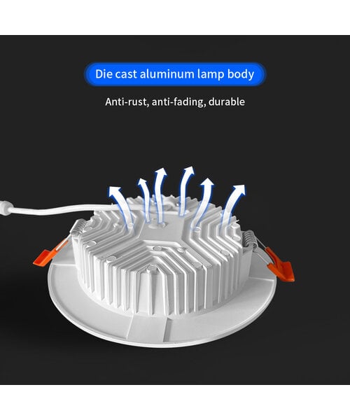 GLEDOPTO Zigbee PRO RGB+CCT Ultra dun 6W LED Downlight