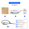 GLEDOPTO Zigbee PRO RGB+CCT Ultra dun 6W LED Downlight