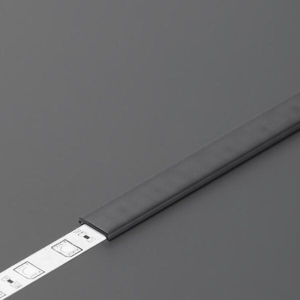 TOPMET Zwarte click cover 2 meter voor Slim8 en Smart10 profielen