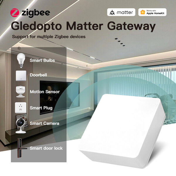 GLEDOPTO Zigbee 3.0 Gateway MATTER en Apple Home Compatible