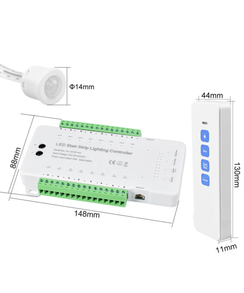 Controller set voor dynamische trapverlichting