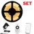 LED Strip 5 meter – Combinatie Set – Warm Wit 3000K – 600 LEDS -  Spatwaterdicht - Inclusief Dimmer – Inclusief Afstandsbediening – Inclusief Voedingsadapter – Plug & Play