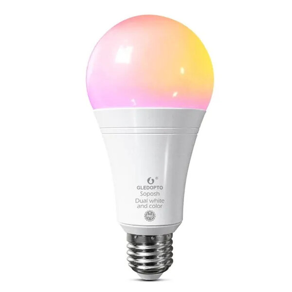 GLEDOPTO Zigbee PRO Color and White 12 Watt E27 Grote Fitting