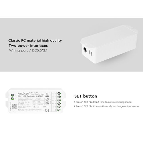 Milight / MiBoxer RGB/W/CCT 3in1 Smart LED controller set FUT043A+