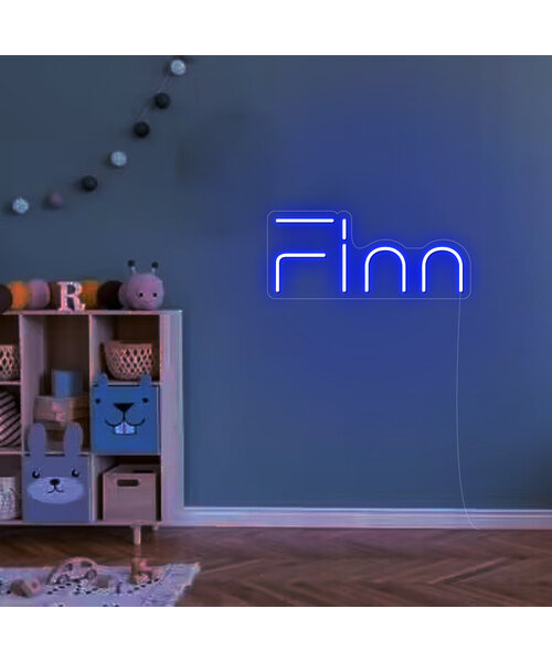 Neon Logo met LED Finn - RGB Multikleur neon logo met afstandsbediening