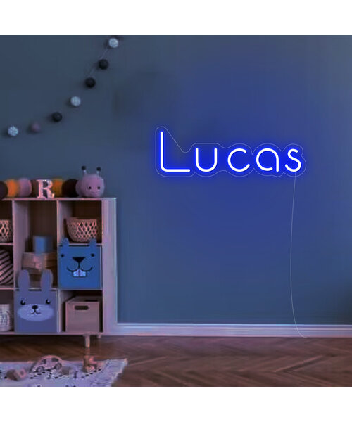 Neon Logo met LED Lucas - RGB Multikleur neon logo met afstandsbediening
