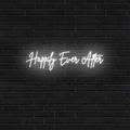 Neon logo met LED happily ever after - huwelijk en bruiloft - warm wit