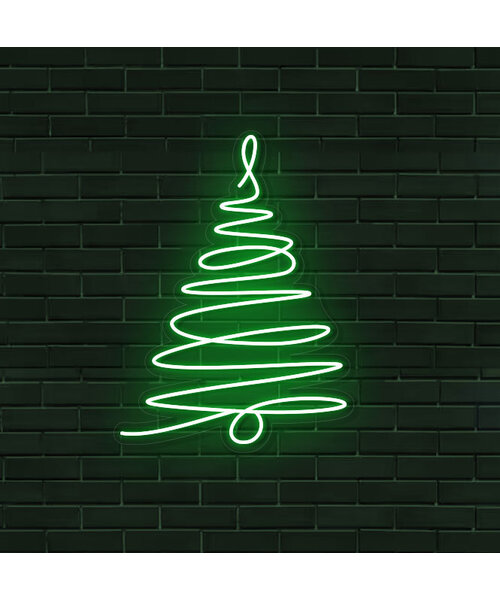 Neon Logo met LED Kerstboom - LED Logo Kerstboom Groen