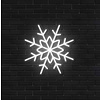 Neon Logo met LED Sneeuwvlok - Wit