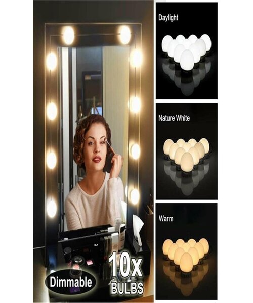 Make-up spiegel lampen LED - 10 stuks - Dimbaar
