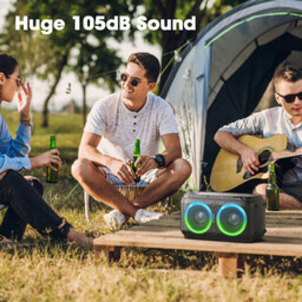 W-King Draagbare 80W Speaker T9-2 Met LED Verlichting 60 Watt RMS Vermogen