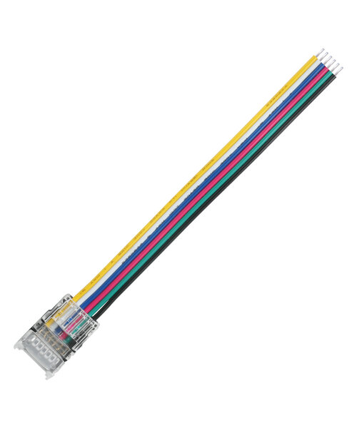 RGB+CCT Klik Connector met 15cm aansluitdraad voor IP20 LED Strips