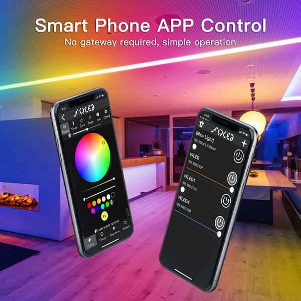 GLEDOPTO WLED Digitale LED Strip Controller met UART en Microfoon - ESP32 - Dynamische kleuren