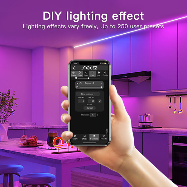 GLEDOPTO WLED Digitale LED Strip Controller met UART en Microfoon - ESP32 - Dynamische kleuren