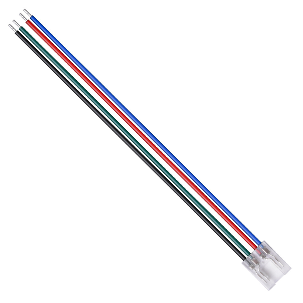 COB LED Strip connector naar draad voor 12mm 4 pins