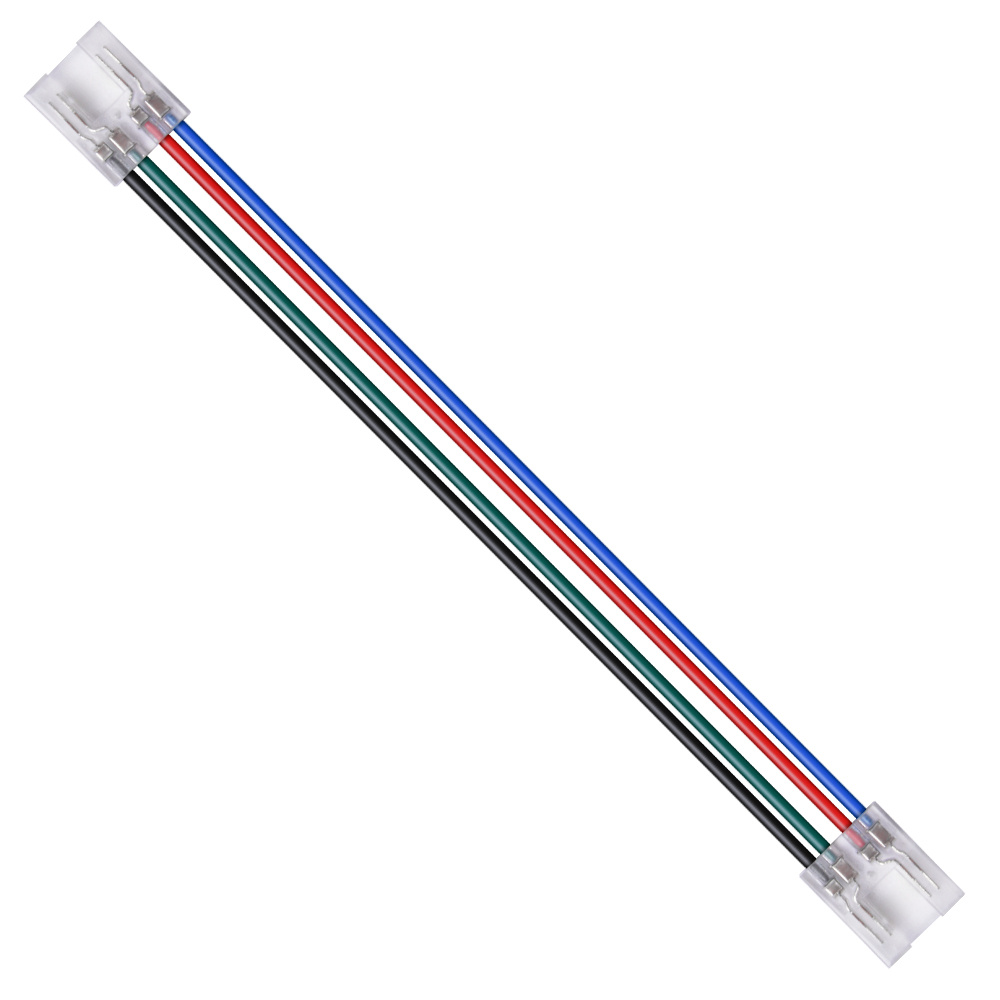 COB LED Strip connector met draad voor 12mm 4 pins