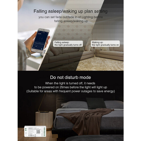 Milight / MiBoxer Single color + Dual White 2 in 1 LEDStrip Zone Controller FUT035W+
