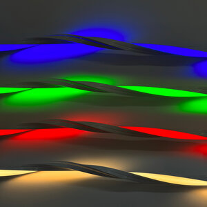 3D Neon Flex LED Strip RGBW- RGB+Warm Wit - 5 meter - 24 Volt
