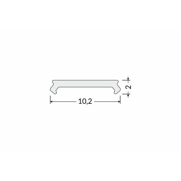 TOPMET Zwarte Click cover 20 meter voor Slim8 en SMART10 profielen C2