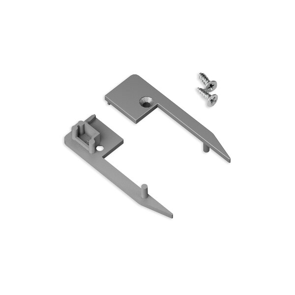 TOPMET Einddop Zilver voor UP-MINI10 traptrede profielen