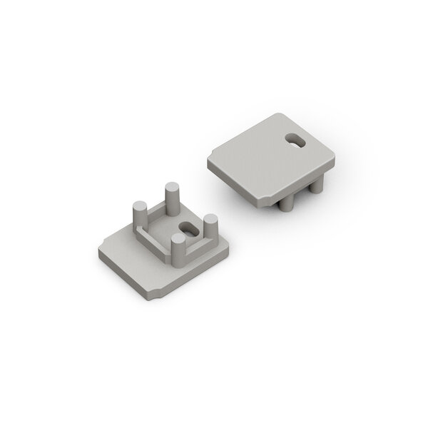 TOPMET Einddop Grijs voor HIDE10 stucprofielen