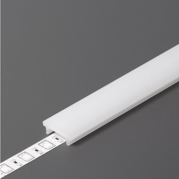 TOPMET 2 Meter Click Cover Opaal Melkglas Type K voor BOLD12 en FLOOR12 profielen
