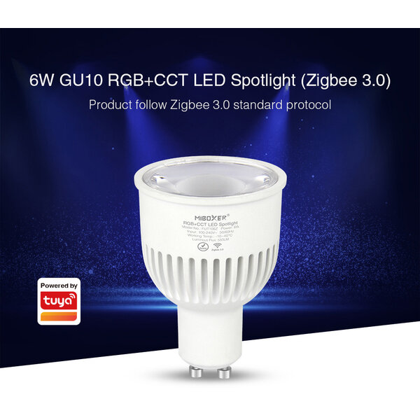 Milight / MiBoxer LED Spot Zigbee 3.0 en RF - GU10 - RGB+CCT - 6 Watt