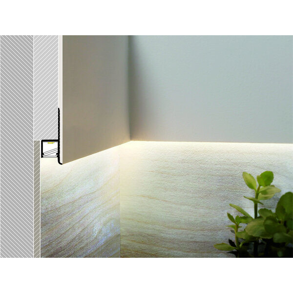 TOPMET Stucprofiel 2 meter voor indirecte verlichting OMNI10 PLUS