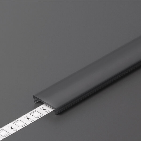 TOPMET Zwarte Click-Cover 2m voor 14mm TOPMET profielen