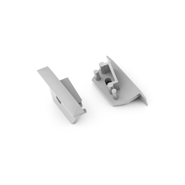 TOPMET Einddop SET DIAGONAL14 Zilver 2 stuks