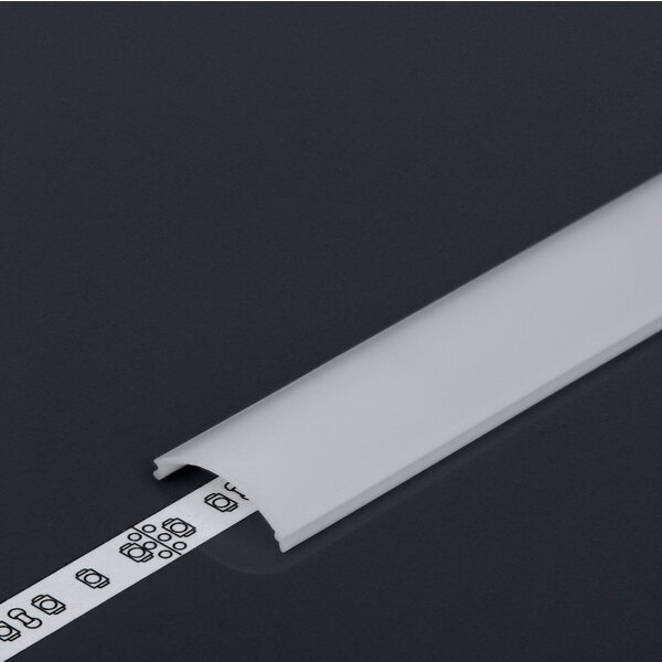 TOPMET 2 Meter ronde Click Cover Milky D1 voor CABI 12 hoekprofielen