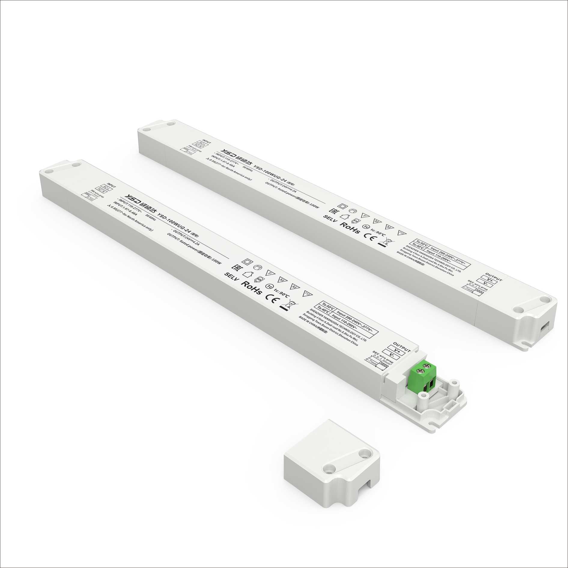 YSD 24 Volt 4.17 Ampere 100 Watt Slimline Transformator