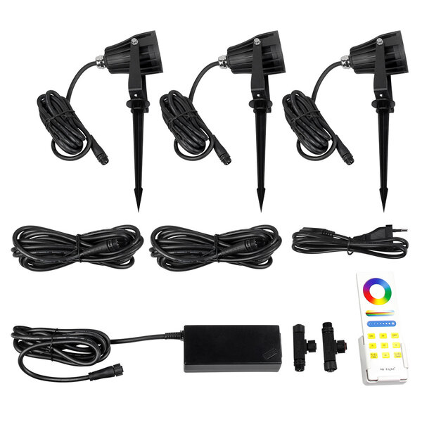 Milight / MiBoxer FUTC08A RGBCCT Tuinspots met App & RF-bediening – 2.4GHz Smart LED