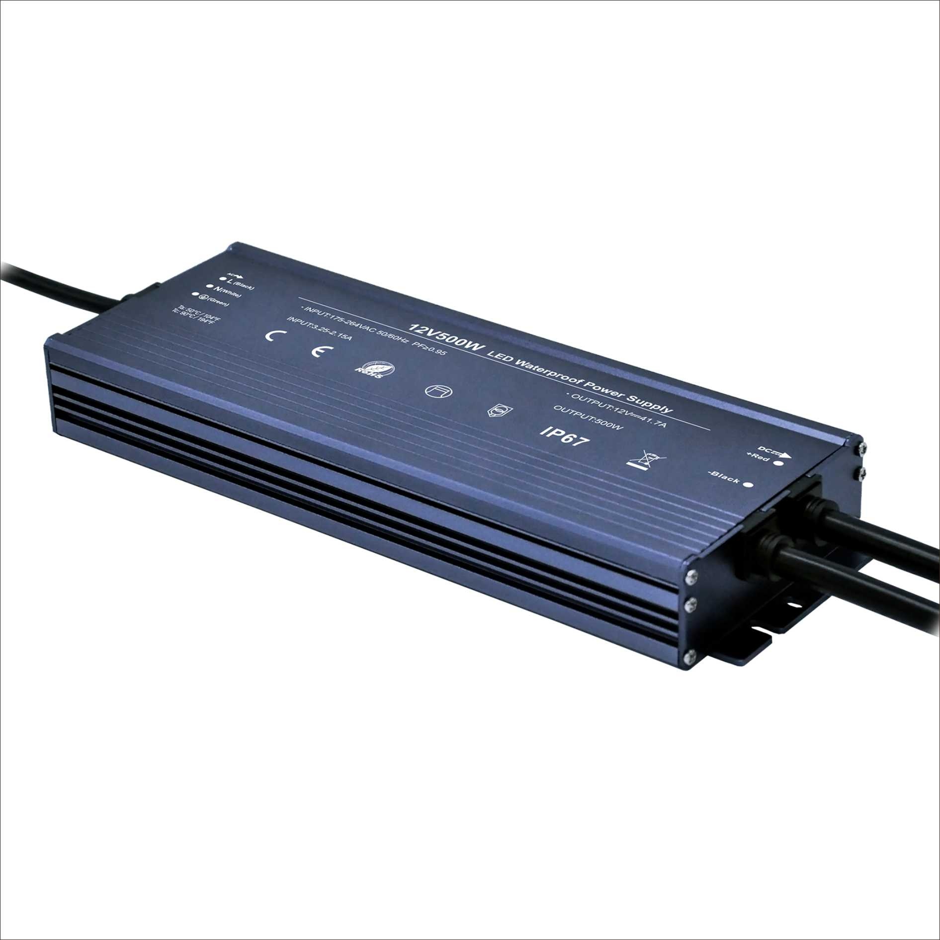 YSD 12 Volt 41.7 Ampere 500 Watt Waterdichte LED transformator