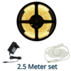 2.5 Meter Extra Warmwit 2500K LEDStrip Set Compleet met dimmer