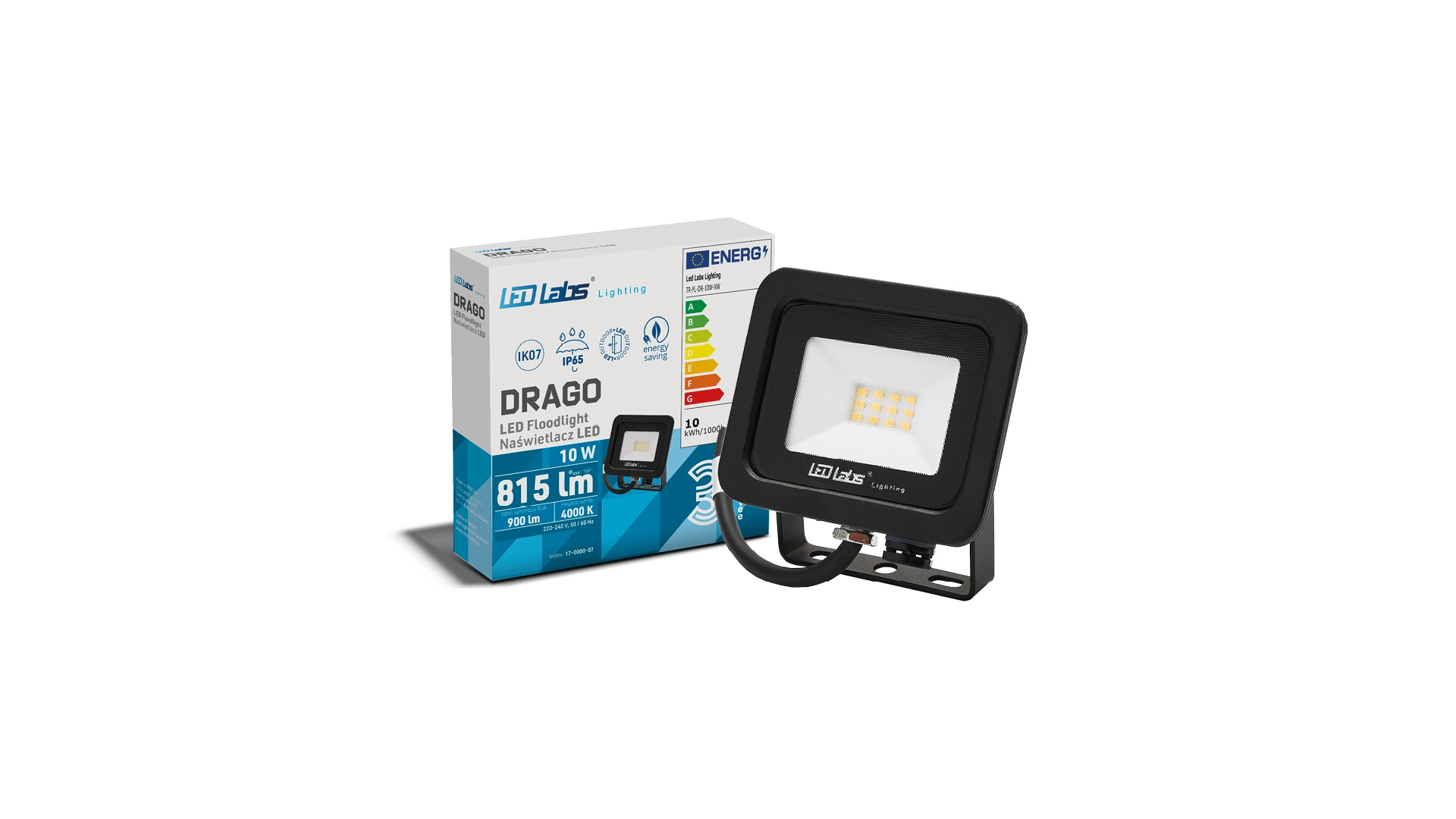 10 Watt LED Floodlight Helderwit 4000k Slimline