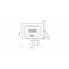 30 Watt LED Floodlight met instelbare Sensor Helderwit 4000k Slimline
