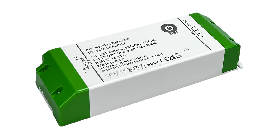 POS Triac Dimbare LED driver 24 volt 200 watt Slimline