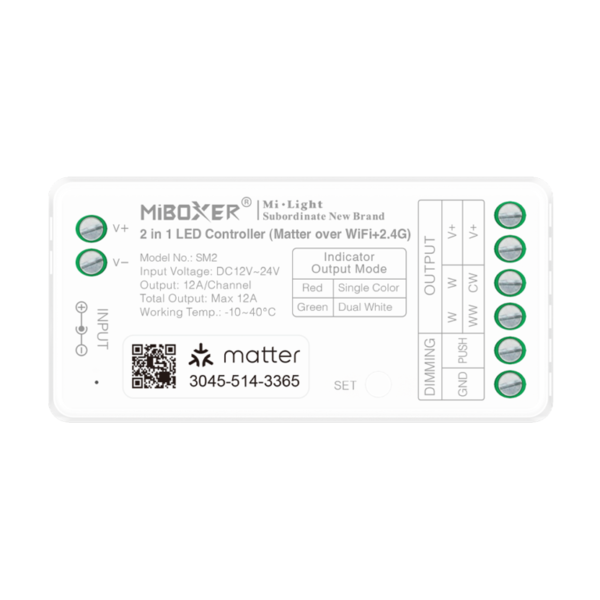 Milight / MiBoxer MiBoxer 2in1 Matter over WiFi + 2.4GHz LEDStrip Controller