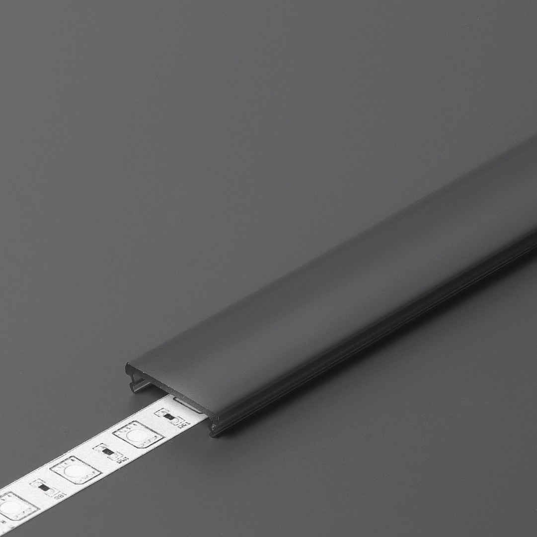 Zwarte Click-Cover 3m voor 14mm TOPMET profielen