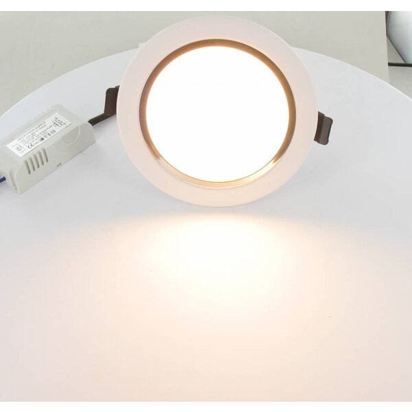 Dolphix LED Downlight - Warm Wit - 9 Watt - incl. driver - wit