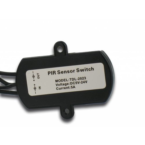 Micro ledstrip opbouw bewegingsmelder met PIR sensor en aansluitingen